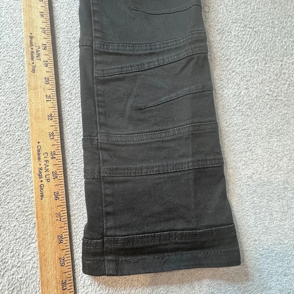 Legendary Status Jeans Mens 36x30 Black Moto Paneled Slim Streetwear Denim Pants